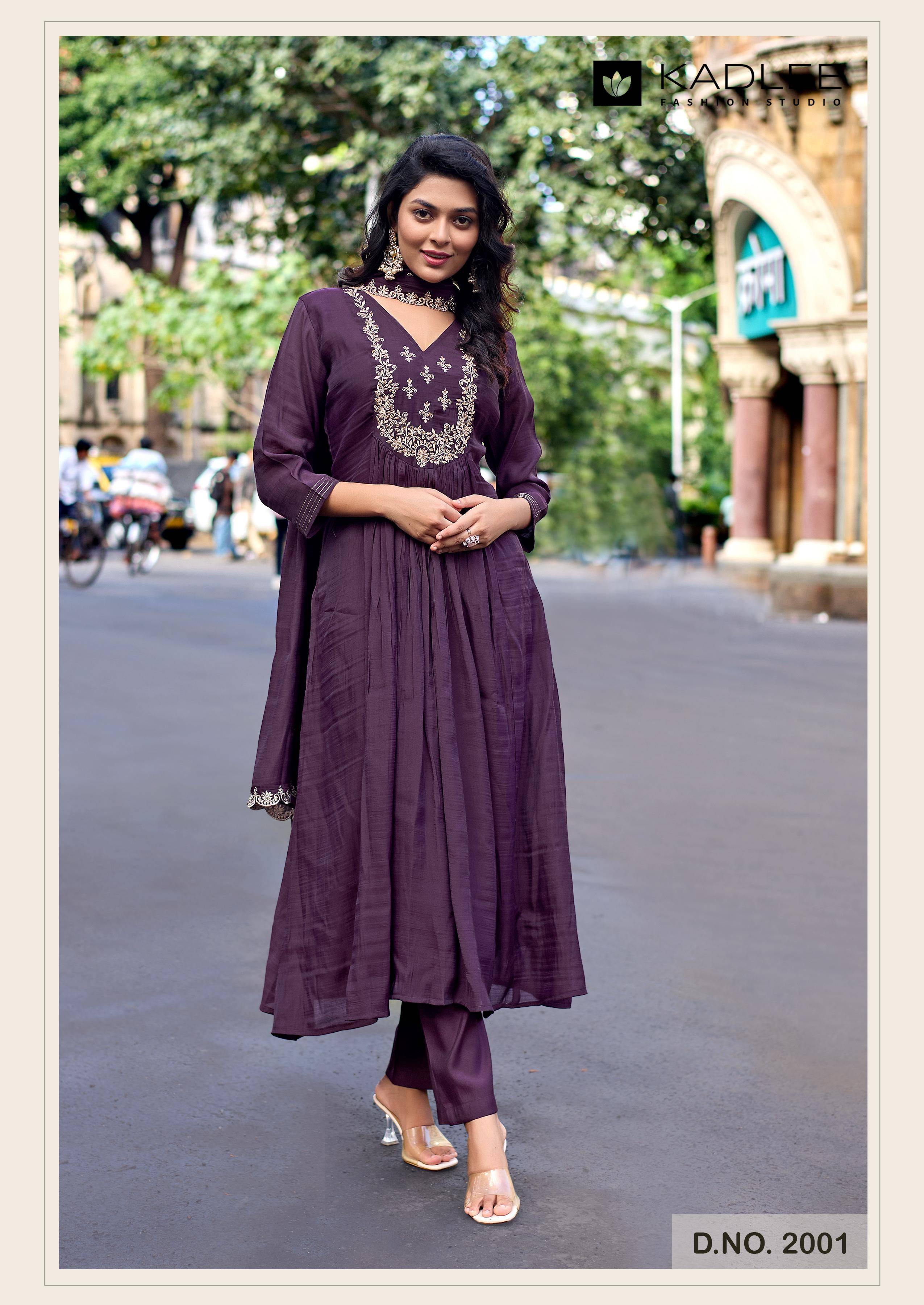  Shehnaz By KADLEE 2001 To 2004 Series Beautiful Festive Suits Colorful Stylish Fancy Mull Chanderi dresses At Wholesale Price